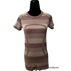 Lululemon 'Swiftly' Tech Short Sleeve 2.0 in Purple Striped Women's